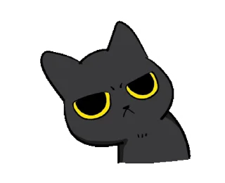 Эмодзи Black Cat Misty 🐾