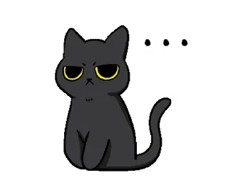Black Cat Misty sticker 🐾