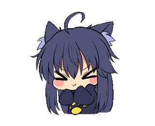 Black Cat Momo emoji 😆
