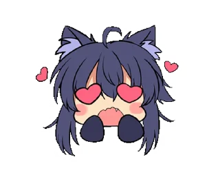 Black Cat Momo emoji 😍