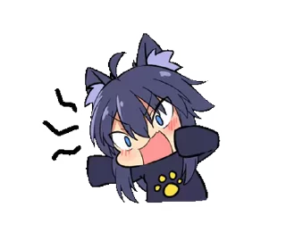 Black Cat Momo sticker 😡