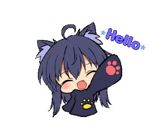 Black Cat Momo sticker 👋