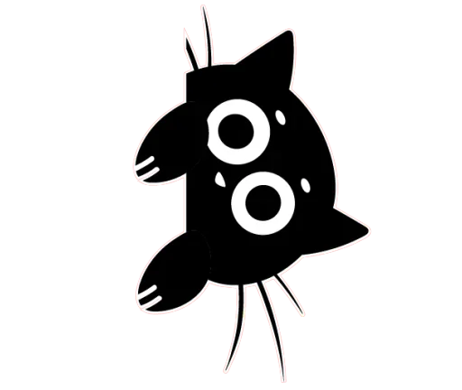 Чёрный котик emoji 🥺