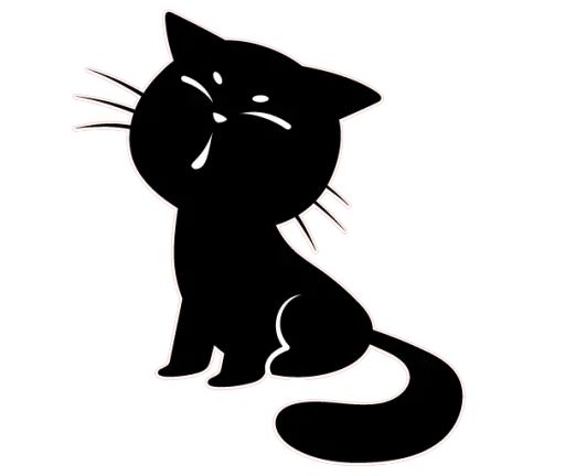 Чёрный котик sticker 😡
