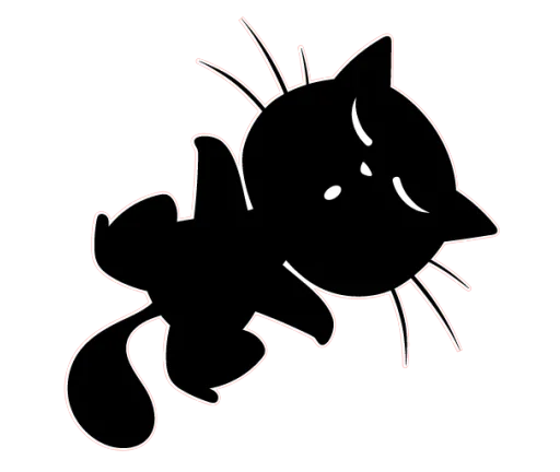 Чёрный котик emoji 🧘‍♂