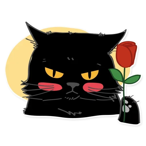 Telegram stickers Black Cat