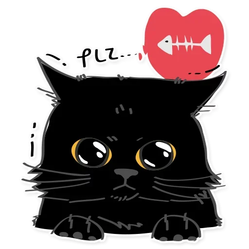 Telegram Sticker «Black Cat» 😹