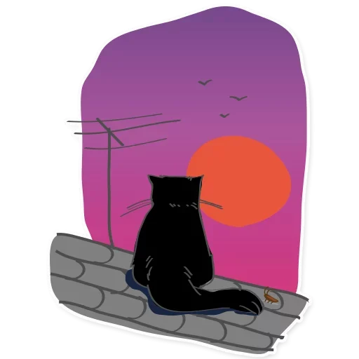 Telegram Sticker «Black Cat» 😸