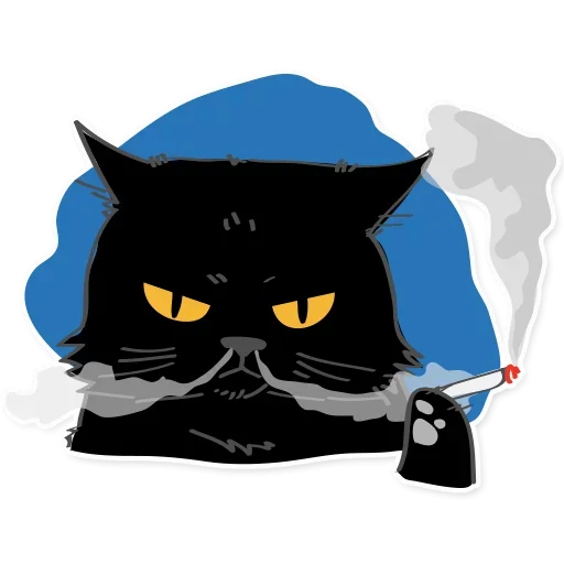 Telegram Sticker «Black Cat» 😻