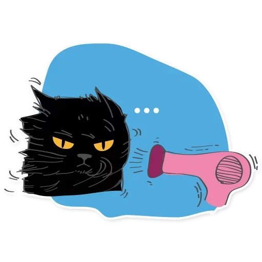Telegram Sticker «Black Cat» 😼