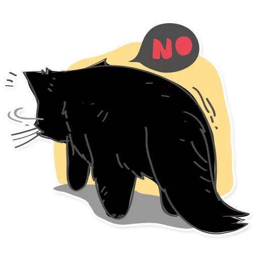 Telegram stiker «Black Cat» 😿