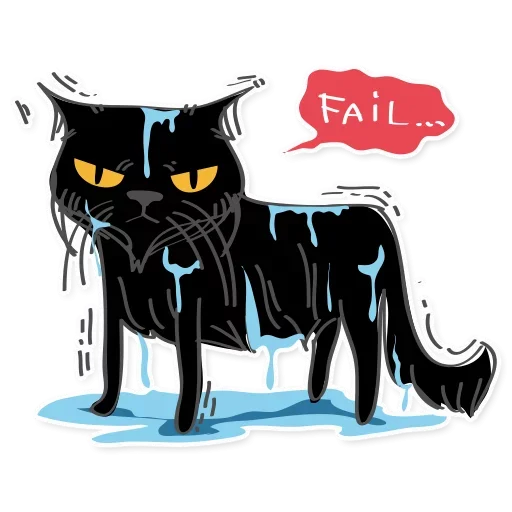 Telegram stiker «Black Cat» 😻