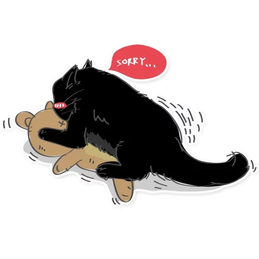 Telegram stiker «Black Cat» 😹