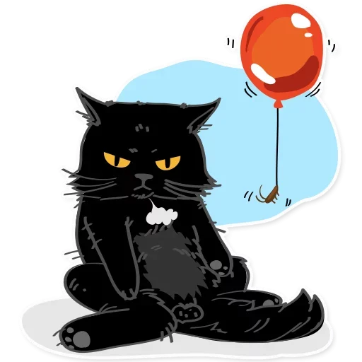 Telegram stiker «Black Cat» 😾