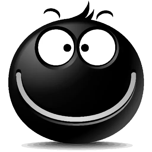 Telegram Sticker «Black Emoji» 🌚