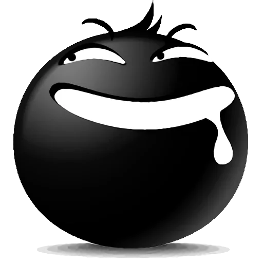 Telegram Sticker «Black Emoji» 🌚