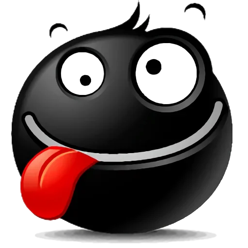 Стикер Telegram «Black Emoji» 🌑