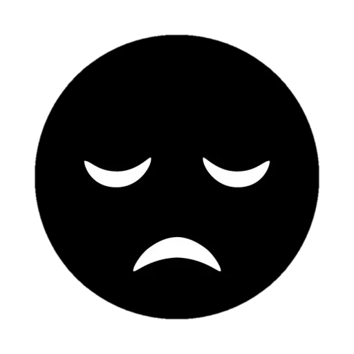 Telegram Sticker «Black Emojs» 😕