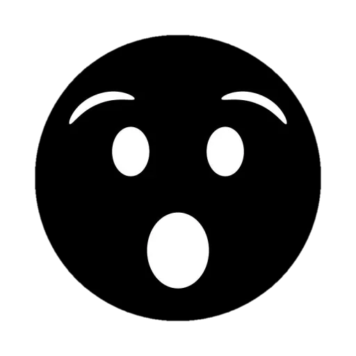 Black Emojs emoji 😲