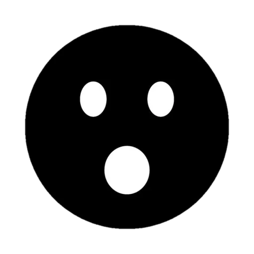 Black Emojs emoji 😮