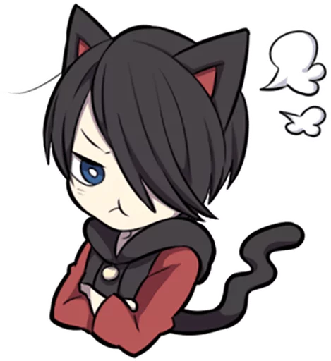 Telegram stiker «Black Kitten» 😤