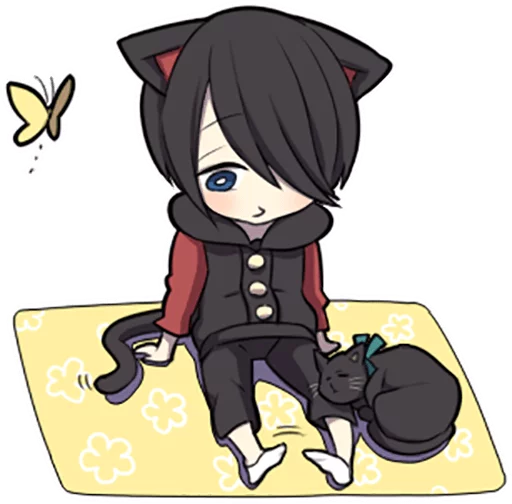 Telegram Sticker «Black Kitten» 🐱