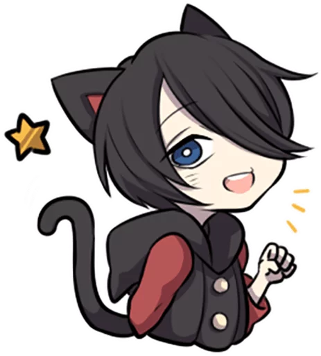 Telegram Sticker «Black Kitten» 👊