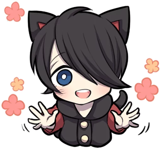 Емодзі Black Kitten 👋