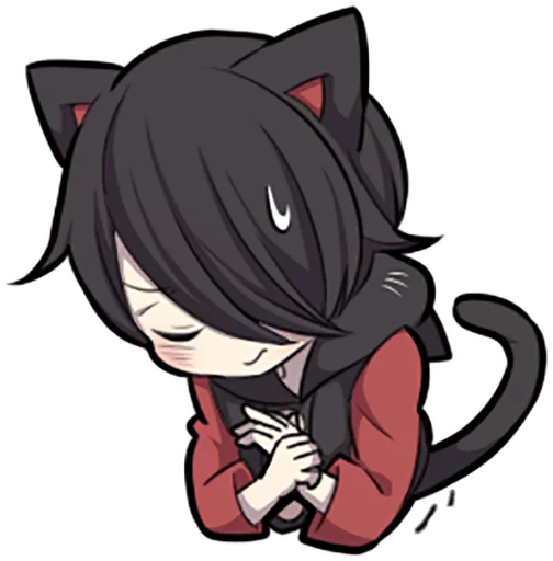 Емодзі Black Kitten 😓