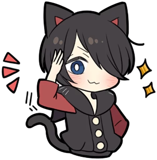Telegram Sticker «Black Kitten» 👌