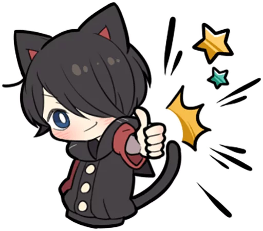 Емодзі Black Kitten 👍