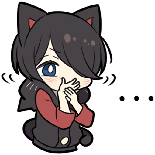 Telegram Sticker «Black Kitten» 🙊