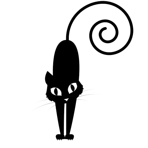 Стікер Telegram «Black Love Cat» 😣