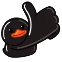 Емодзі Black Duck 👍