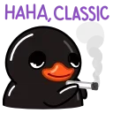 Black Duck  emoji 🙃