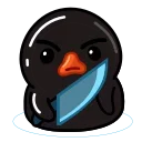 Black Duck  emoji 😤
