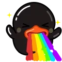 Black Duck  emoji 🤢