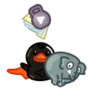 Black Duck emoji 💪