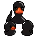 Стикер Black Duck  👩‍👩‍👦