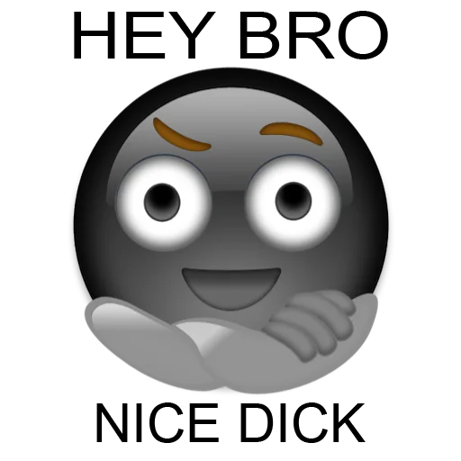 Telegram Sticker «Black emoji ios» ?