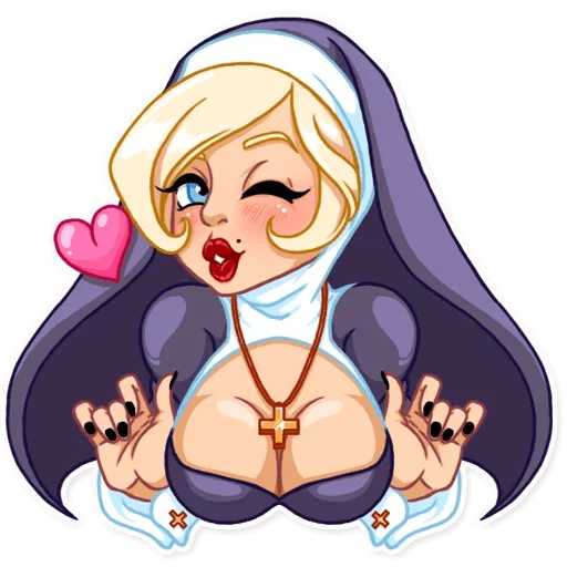 Naughty Nun emoji 😘