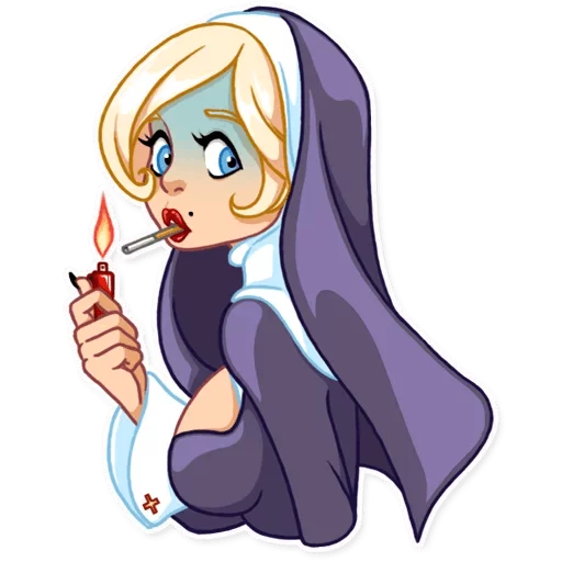 Naughty Nun sticker 😨
