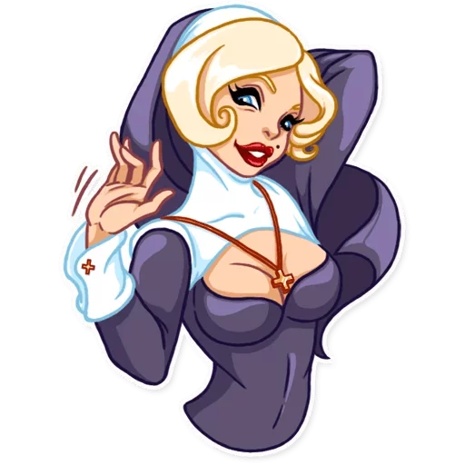 Naughty Nun sticker 👋