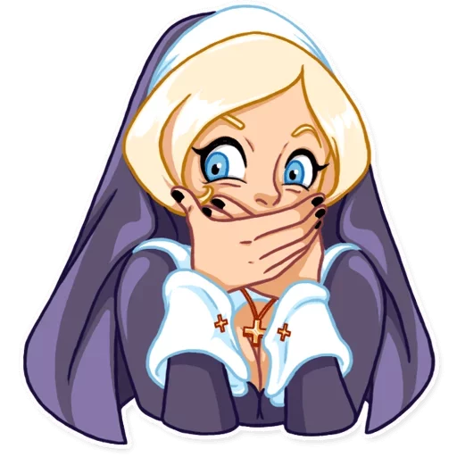 Naughty Nun sticker 🤐