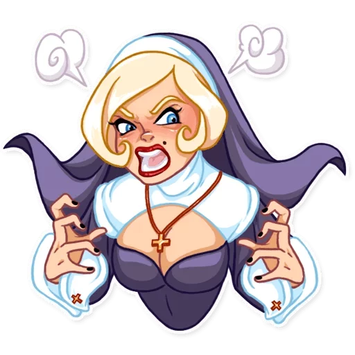Naughty Nun sticker 👿