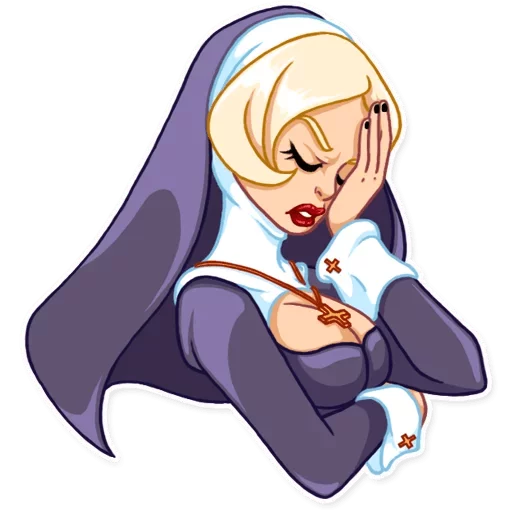 Naughty Nun sticker 😵