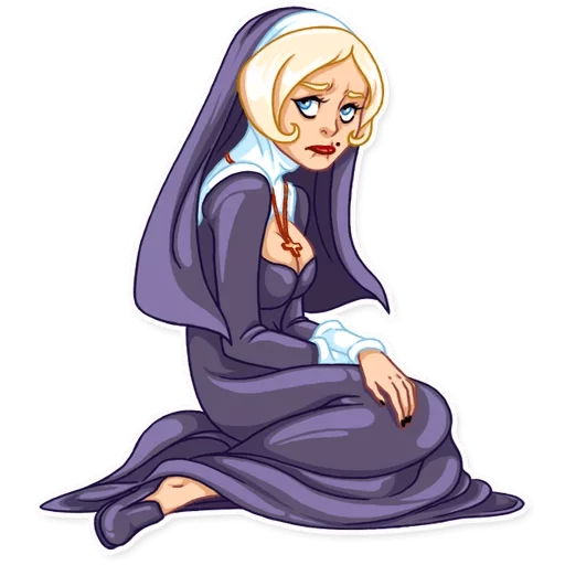 Naughty Nun sticker 🙁