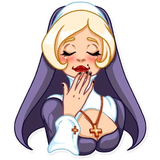 Стікер Telegram «Naughty Nun» 😊