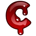 Емодзі телеграм Bloody Font Emoji
