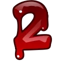 Емодзі Bloody Font Emoji 2️⃣